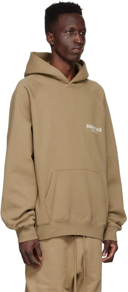 Essentials Tan Cotton Hoodie 2