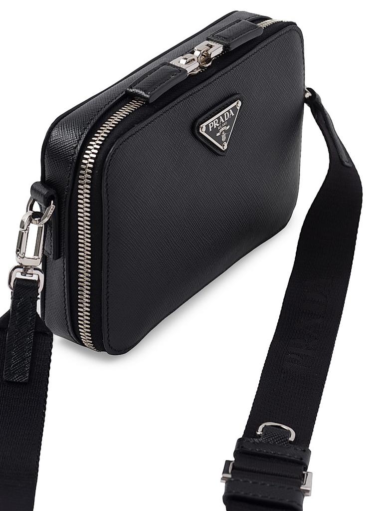 PRADA 人気 ロゴ Brique Saffianoレザー バッグ Prada Brique Saffiano Leather Bag - Shoulder Bags - Free