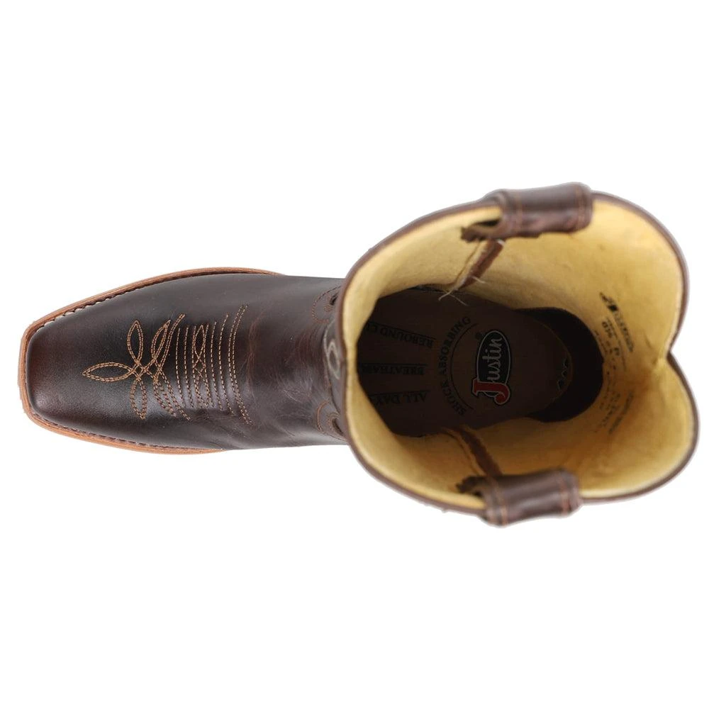 Justin Boots Mayberry Embroidered Square Toe Cowboy Boots 4