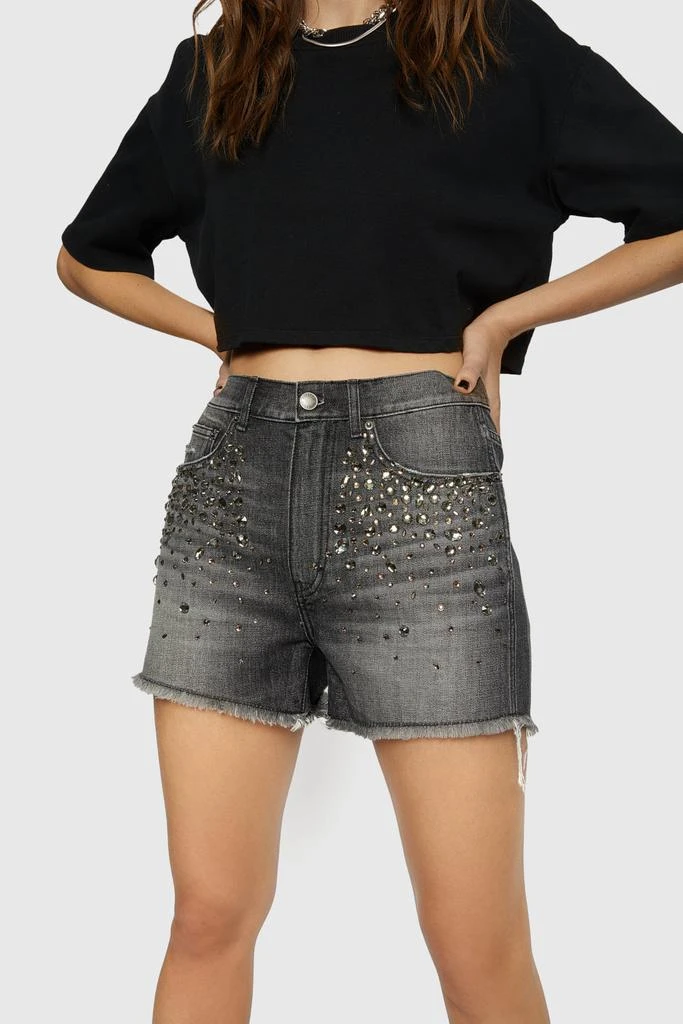 Rebecca Minkoff Crystal Embellished Denim Shorts 2