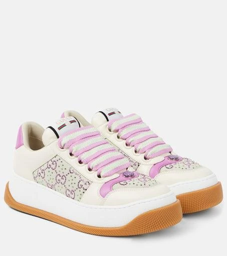 Gucci Screener GG Crystal leather sneakers 1