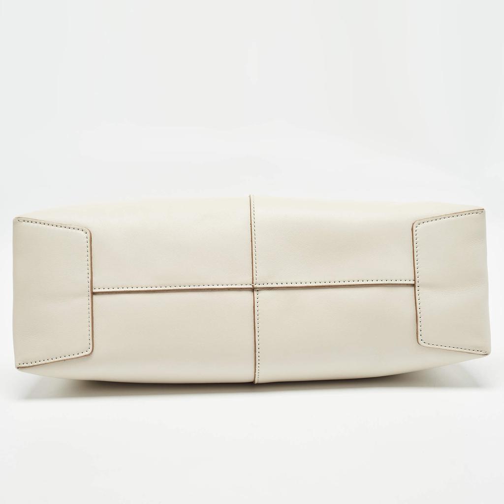 Tod's Tod's Off White Leather Small T Case Shoulder Bag