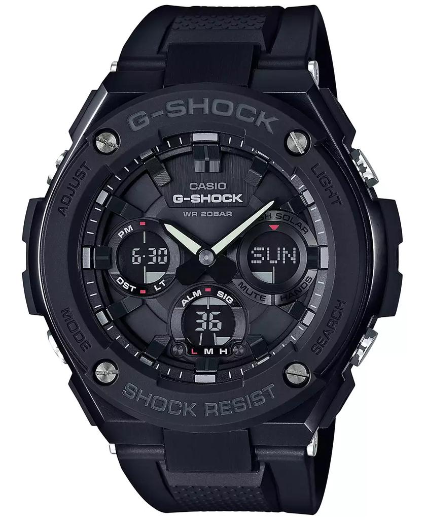 G-Shock Men's Analog-Digital Black IP with Black Resin Strap G-Steel Watch 51x53mm GSTS100G-1B