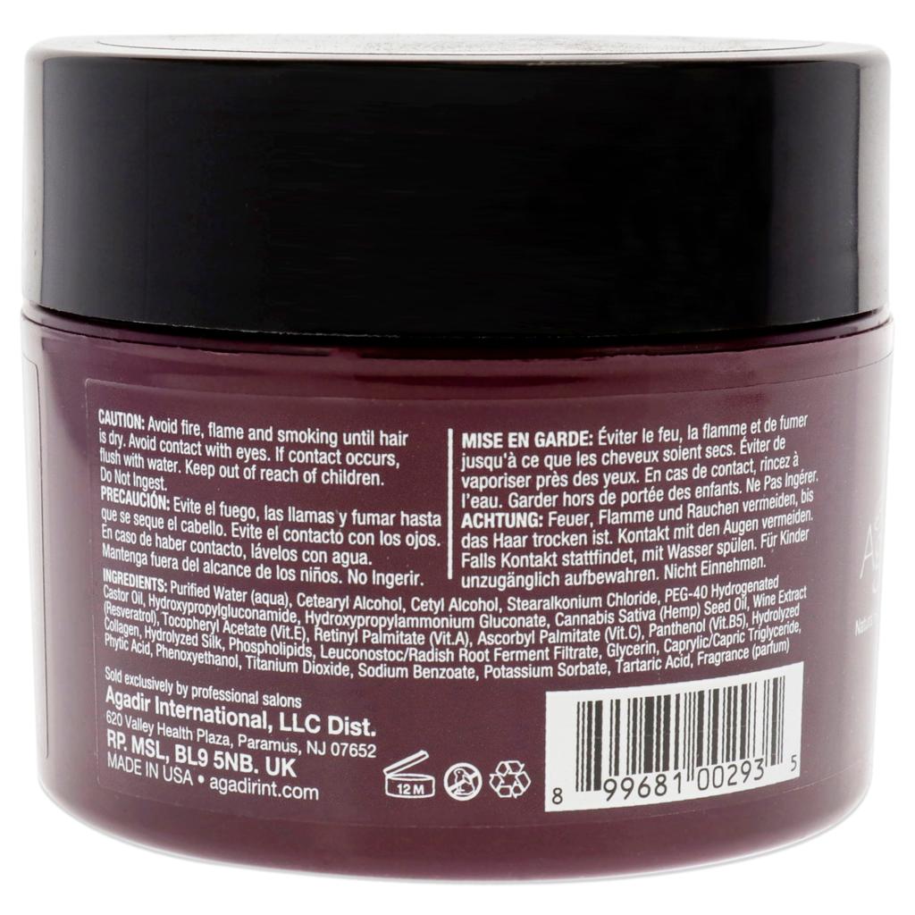 Agadir Hemp and Red Wine Deep Repair Masque by Agadir for Unisex - 8 oz Masque