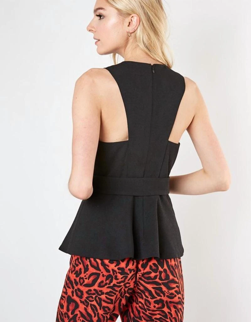 DO+BE Do+Be - Sleeveless Belted Peplum Top 3