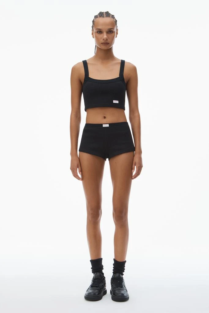 Alexander Wang Crystal Hotfix Cropped Camisole in Waffle Knit 5