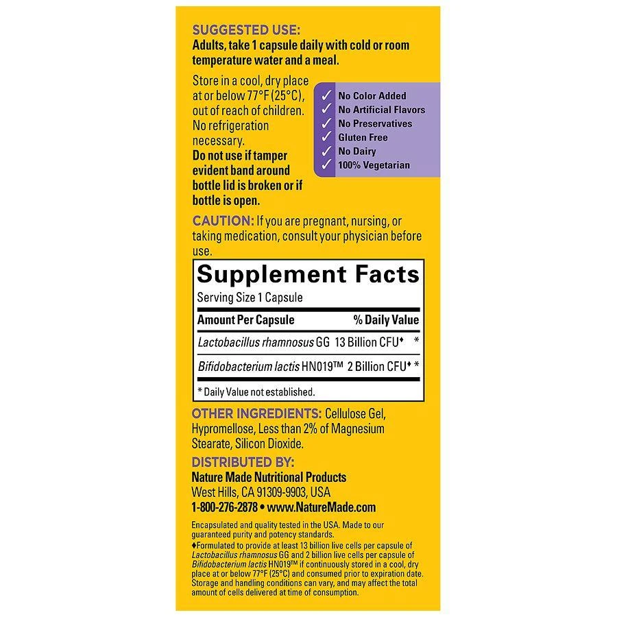 Nature Made Probiotics for Digestive Health Extra Strength 15 Billion CFU from Live Cultures 8