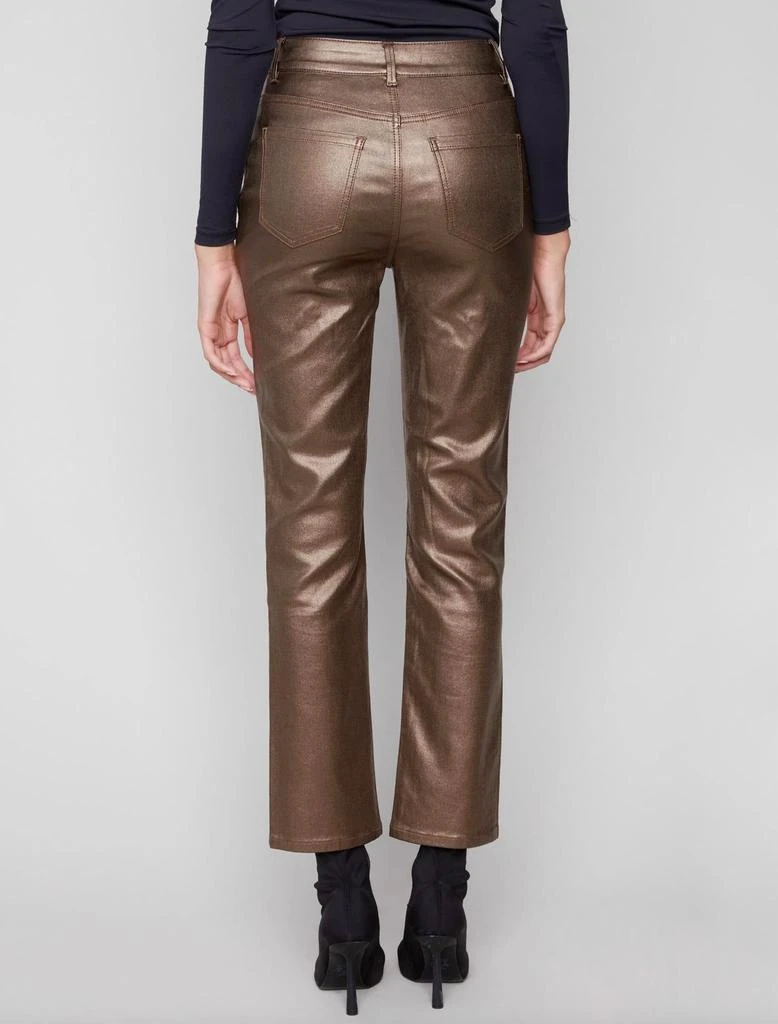 CHARLIE B Charlie B - Slime Leg Metallic Wax Twill Pant 3