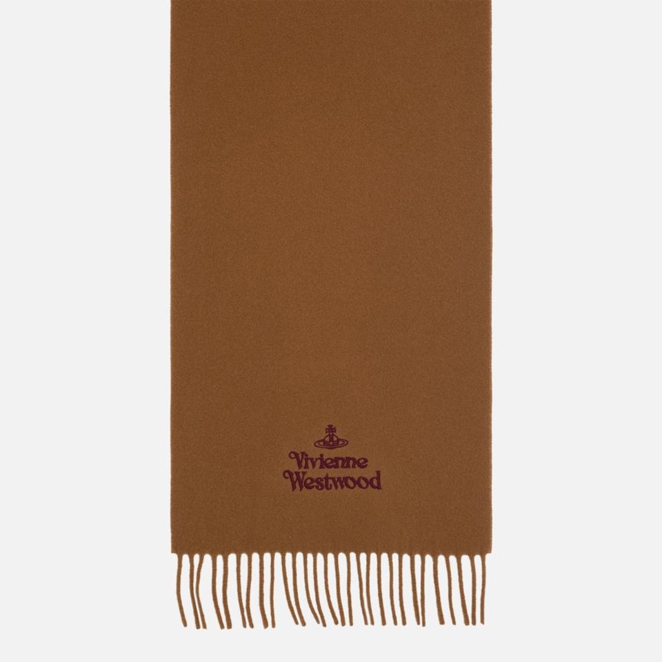 Vivienne Westwood Vivienne Westwood Logo-Embroidered Wool Orb Scarf