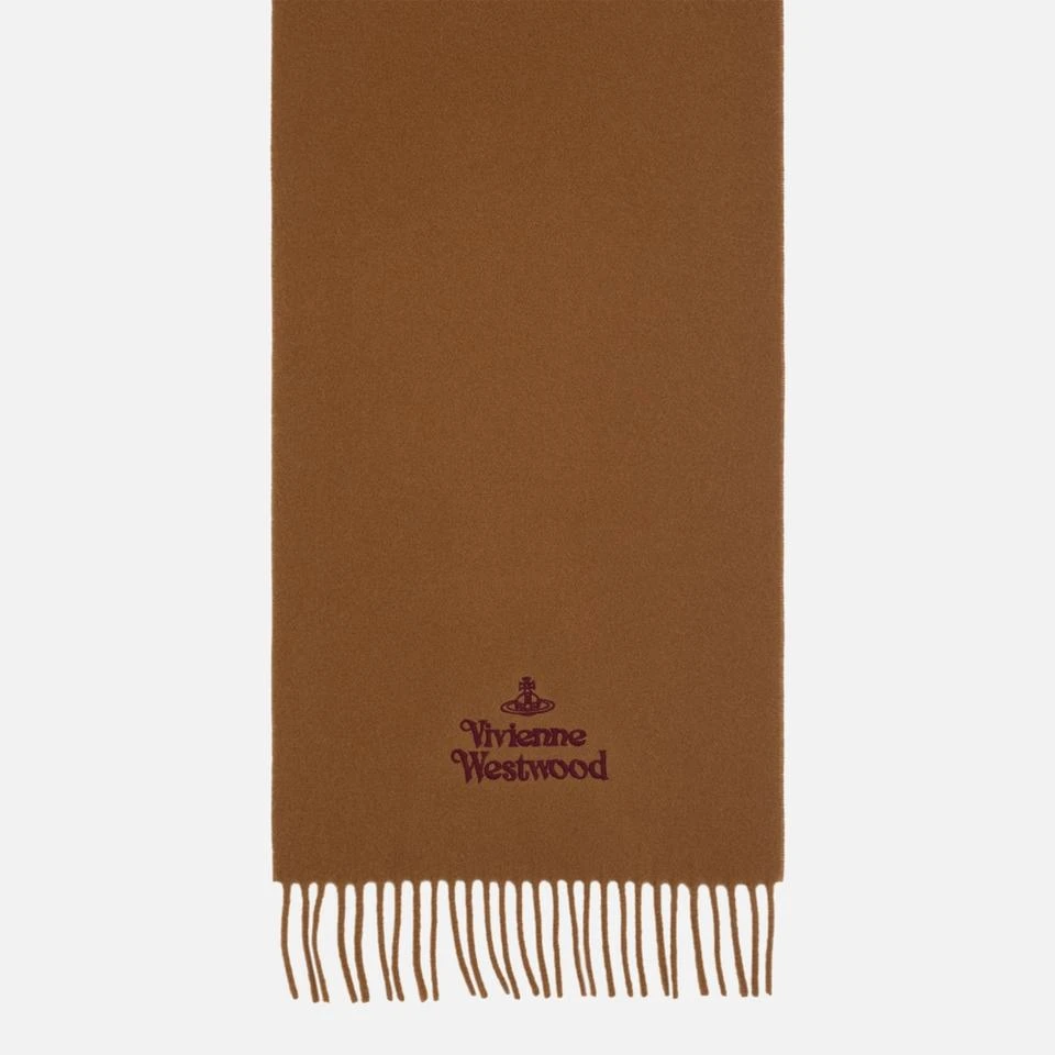 Vivienne Westwood Vivienne Westwood Logo-Embroidered Wool Orb Scarf 2