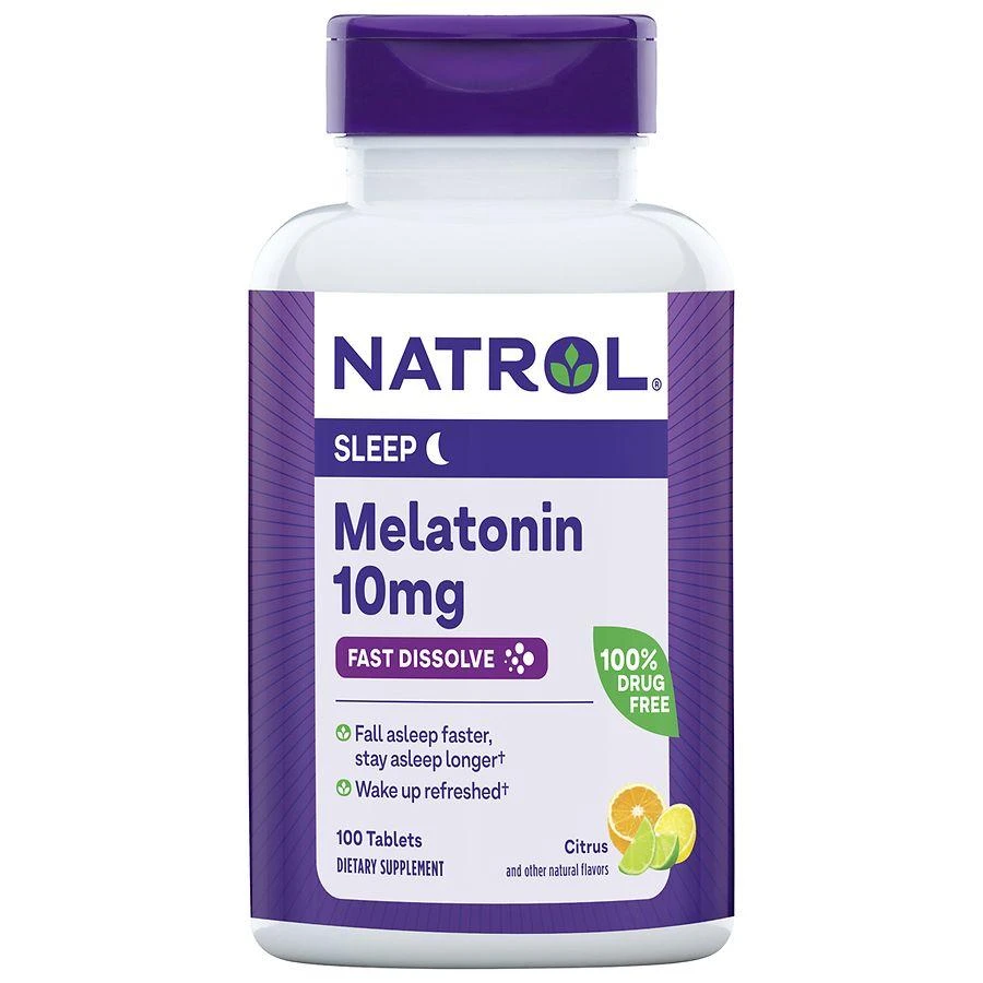 Natrol Melatonin 10 mg Maximum Strength Fast Dissolve Tablets Citrus 1