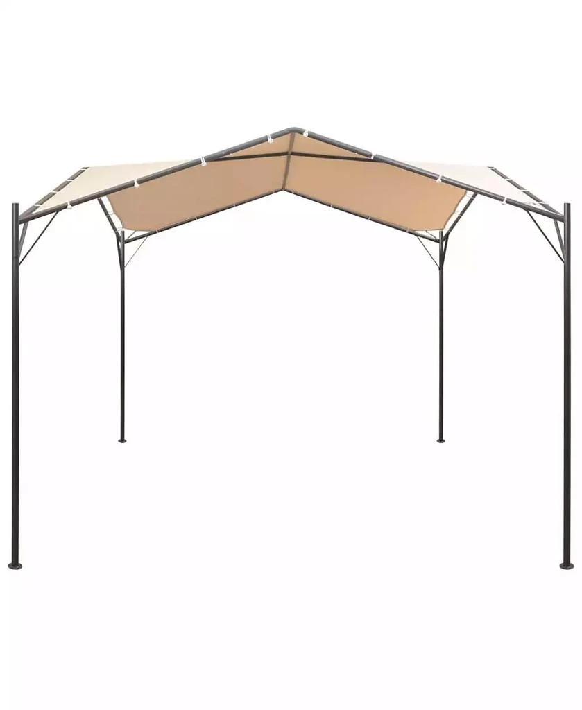 vidaXL Gazebo Pavilion Tent Canopy 13
 1"x13
 1" Steel Beige 2