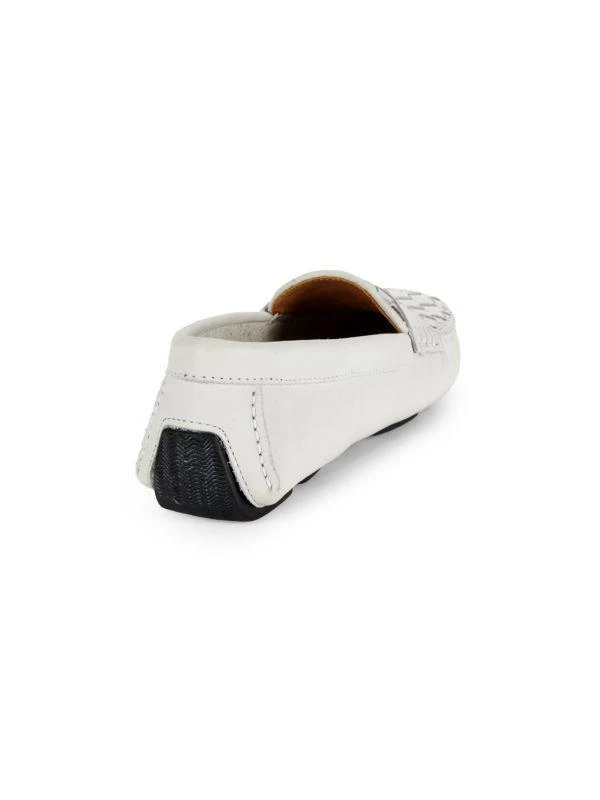 Saks Fifth Avenue Textured Leather Driving Penny Loafers 3