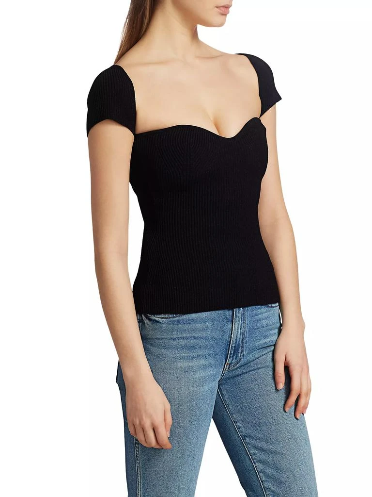 Khaite Ista Ribbed Corset Sweater 4
