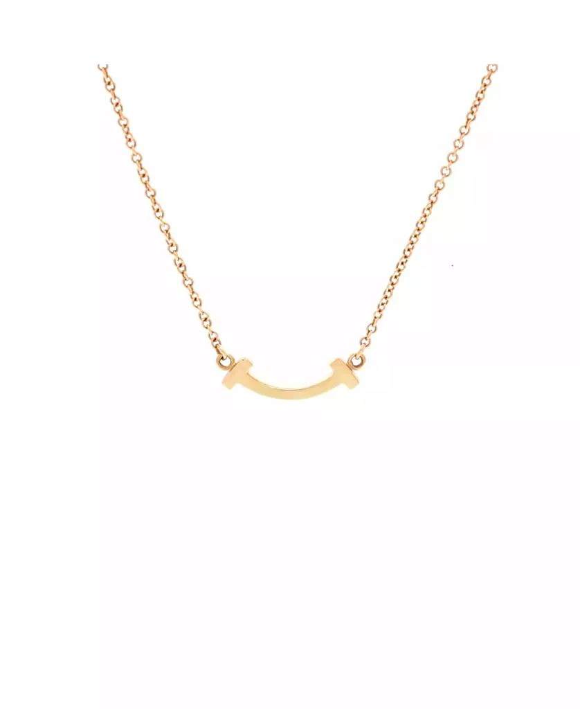 Pre-Owned Tiffany 
Co T Smile Pendant Necklace