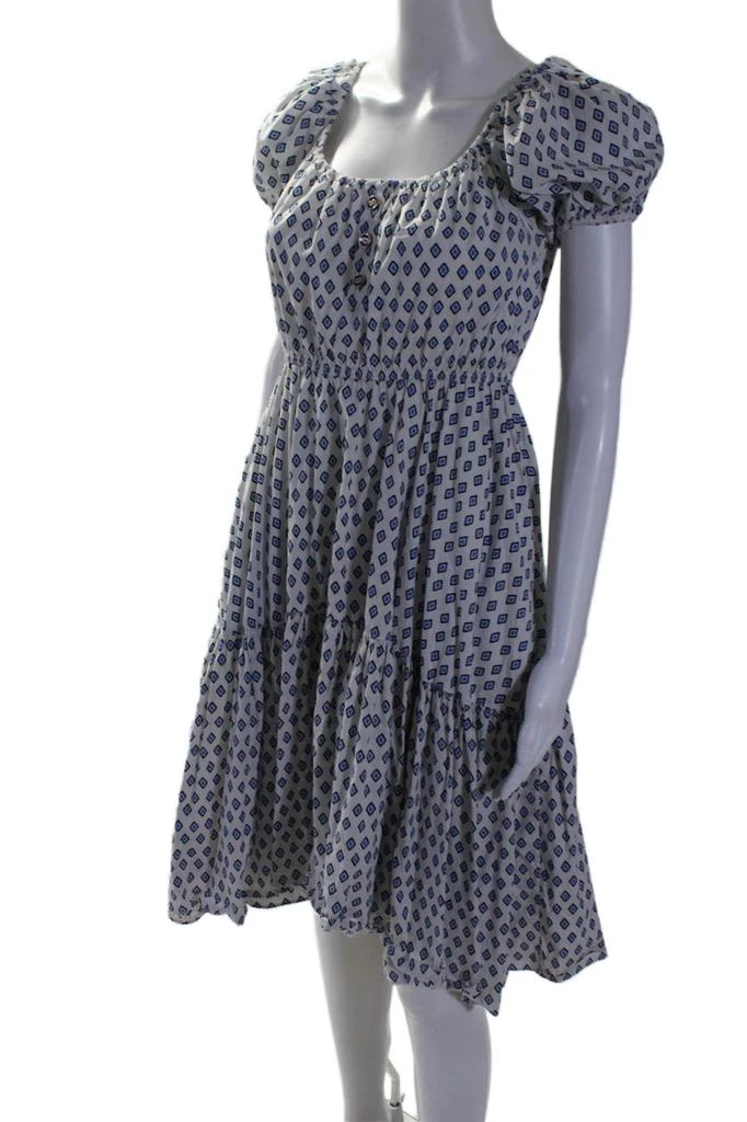 CAROLINE CONSTAS CAROLINE CONSTAS Womens Bardot Flounce Dress Blue 2