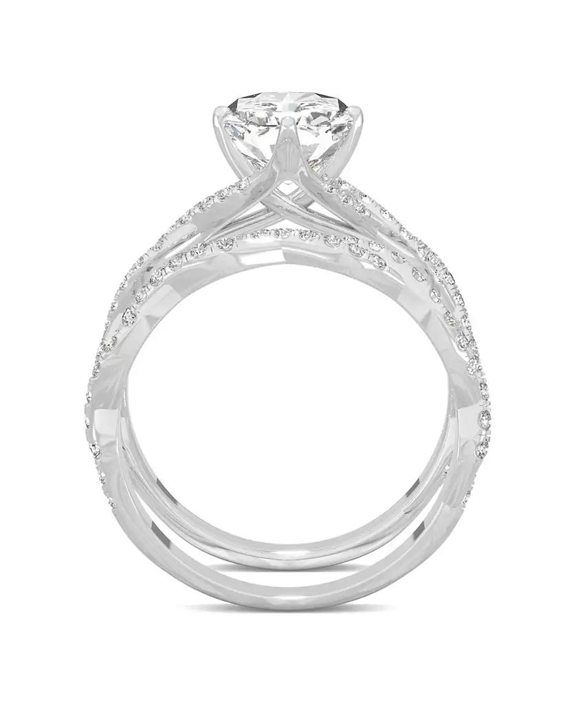 Charles & Colvard Moissanite Radiant Bridal Set 3-3/8 ct. t.w. Diamond Equivalent in 14k White Gold
