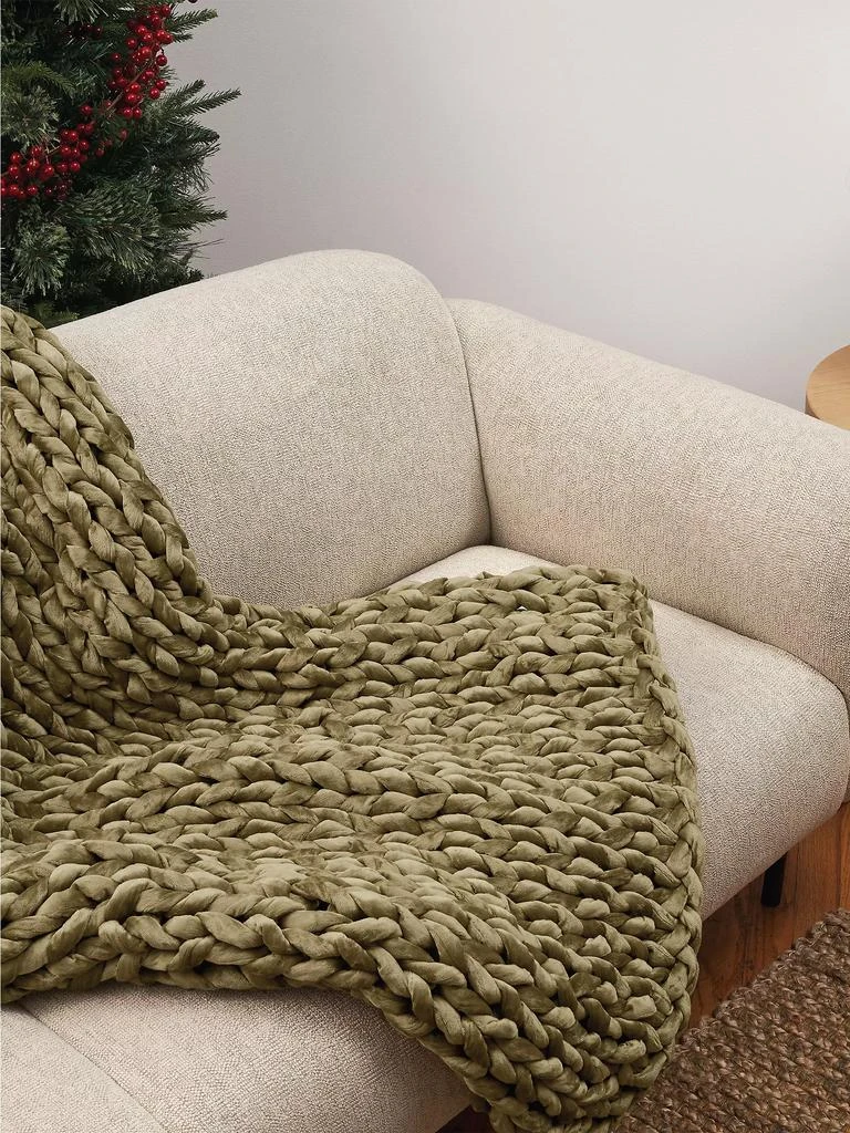 Bearaby Velvet Napper Knit Weighted Blanket 4
