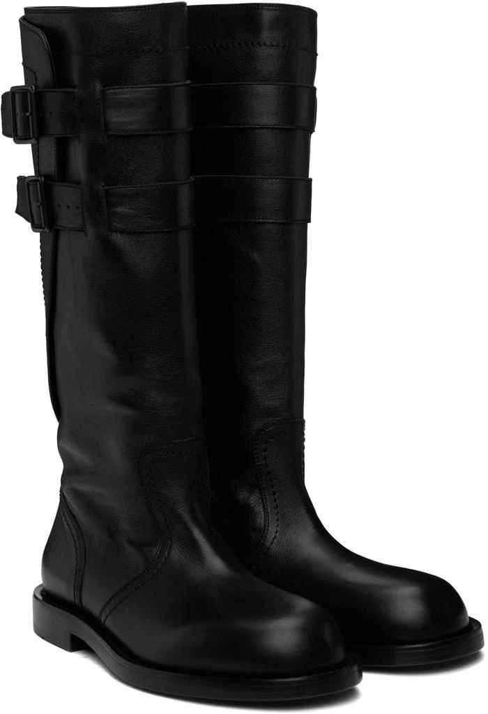 ANN DEMEULEMEESTER Black Uplu Biker Boots 4