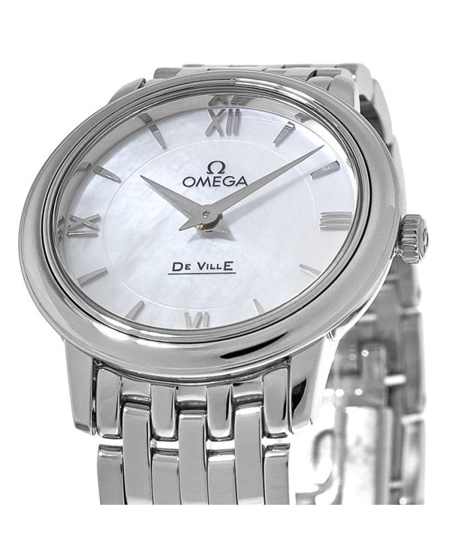 Omega Omega De Ville Quartz 27.4mm Mother of Pearl Dial Steel Women's Watch 424.10.27.60.05.001