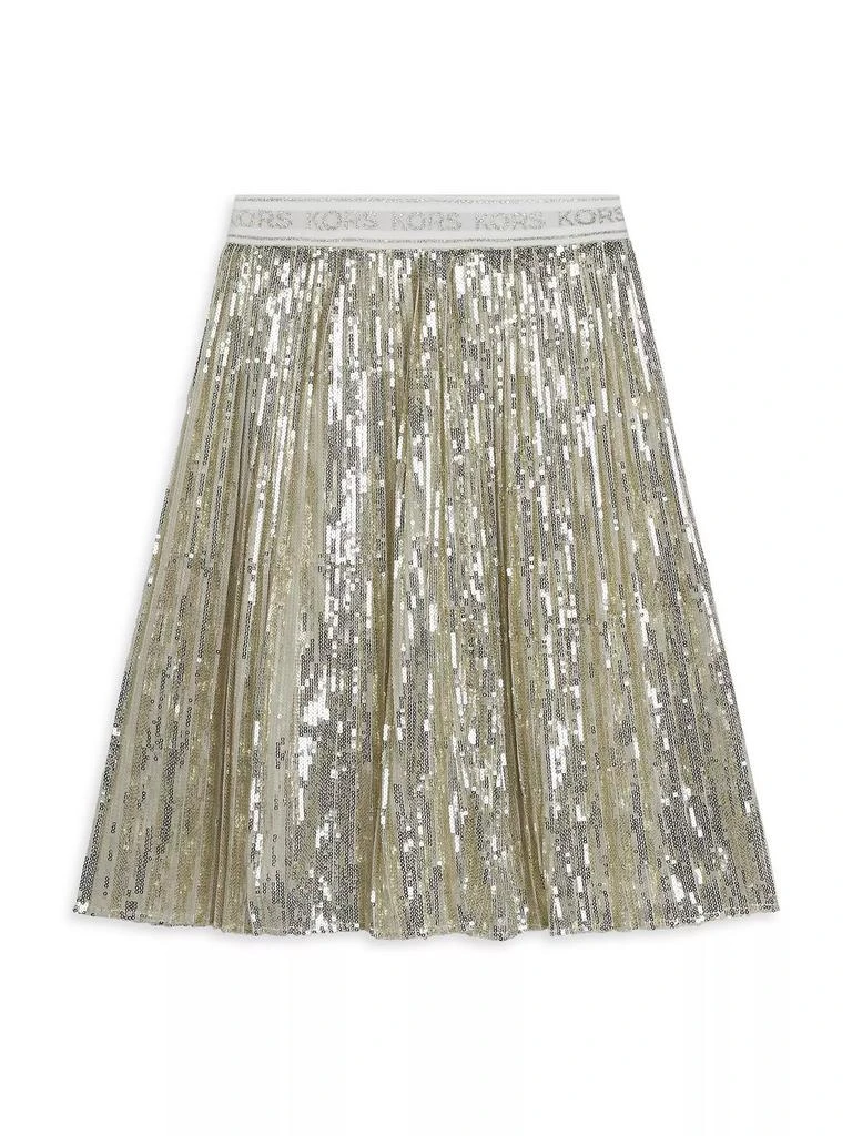 Michael Kors Little Girl's & Girl's Sequin-Embellished Pleated Skirt 1