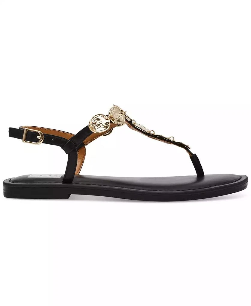 DV Dolce Vita Women's Jaime Embellished Jewelry T-Strap Flat Sandals 2