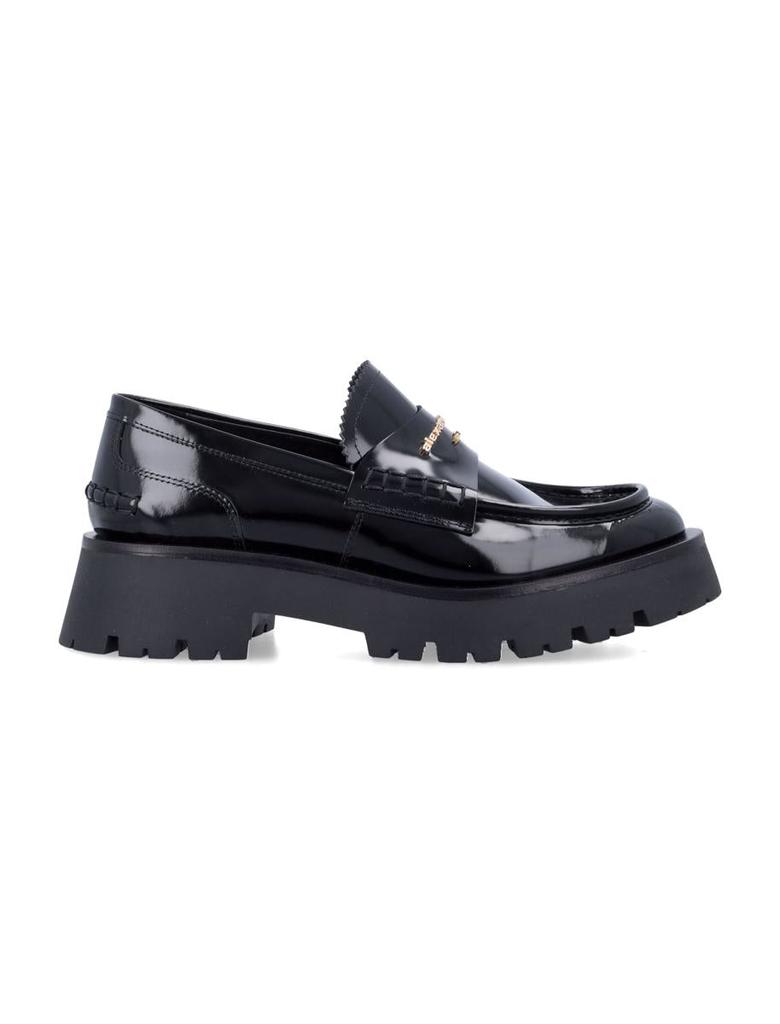 Alexander Wang Carter Box Leather Lug Loafers - Shoes