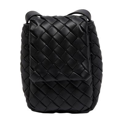 ショルダーバッグ BOTTEGA VENETA BLACK MINI VERTICAL COBBLE CROSSBODY BAG Bottega Veneta Mini Vertical Cobble Crossbody Bag en Black