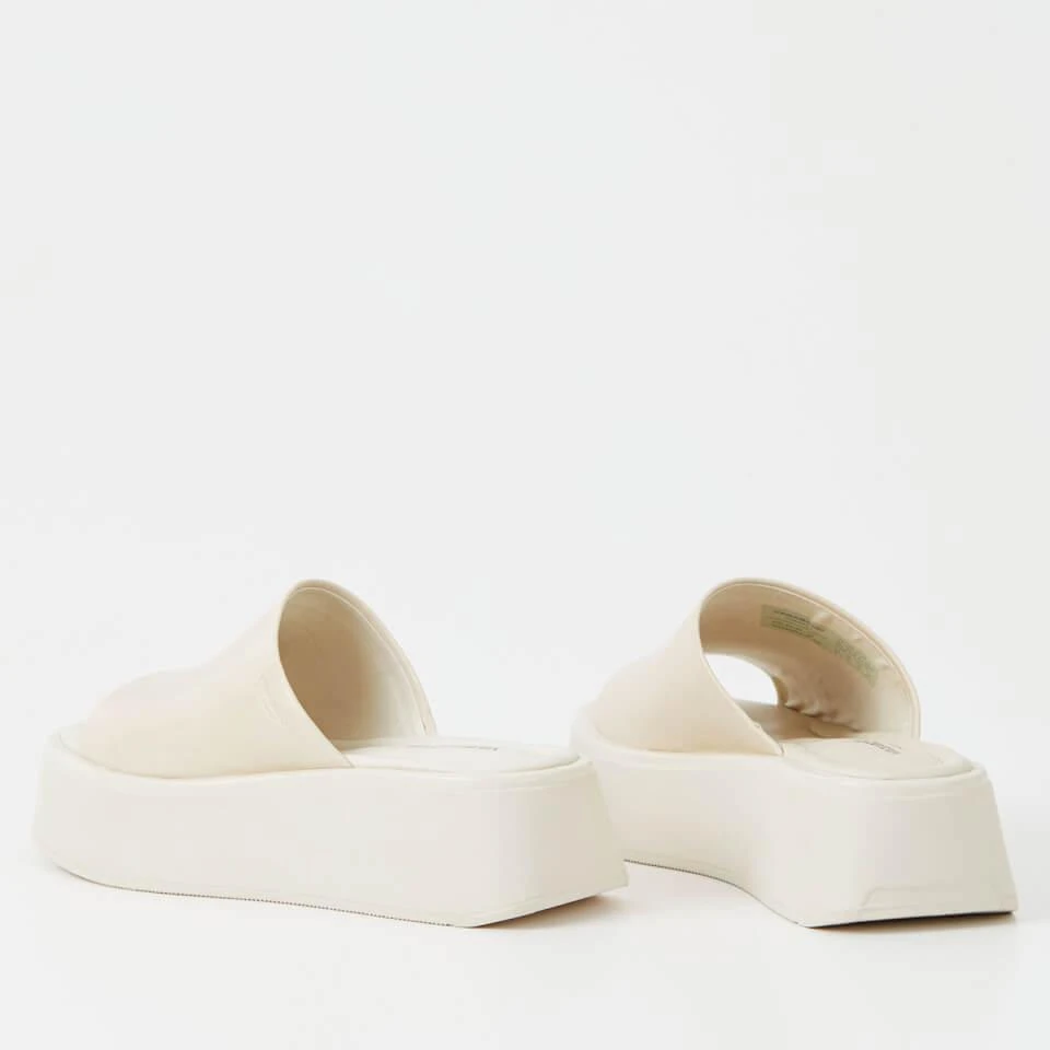 Vagabond VAGABOND WOMEN'S COURTNEY LEATHER FLATFORM MULES - OFF WHITE 3