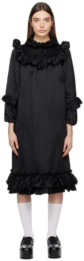 Comme des Garcons Black Ruffled Midi Dress 1