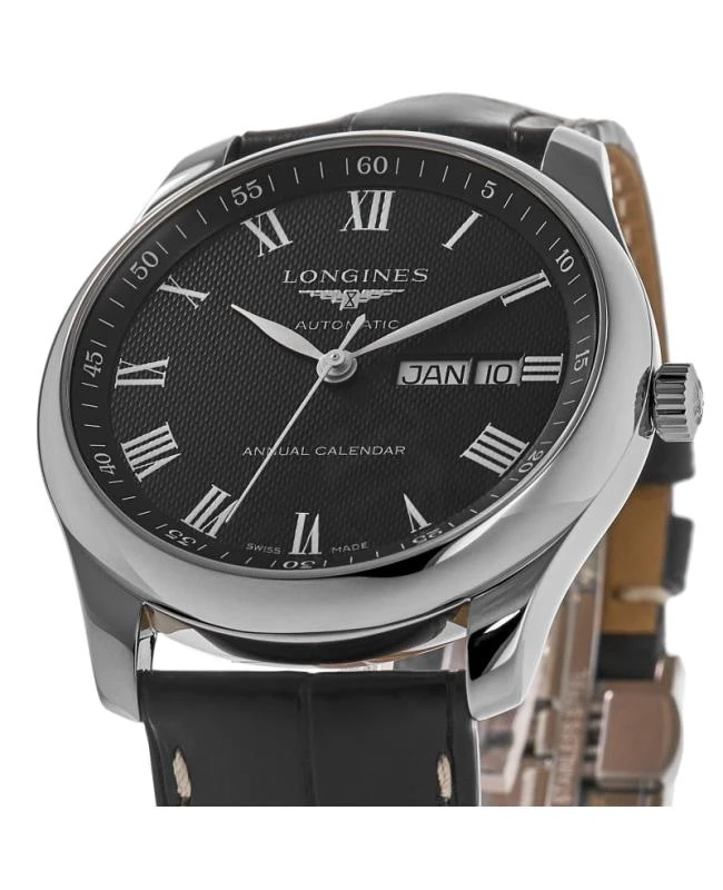 Longines Longines Master Collection Automatic 40mm Black Dial Leather Strap Men's Watch L2.910.4.51.7 2