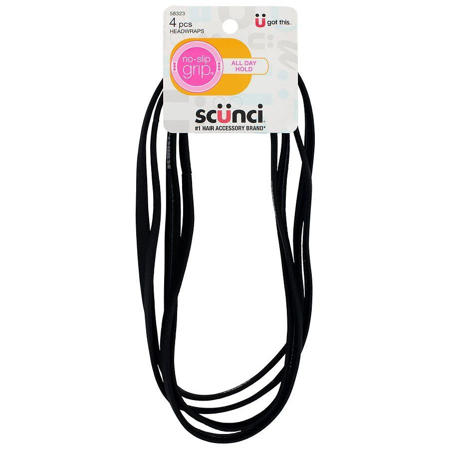 Scunci No-Slip Grip Thin Stretchy Headwraps for All-Day Hold 3