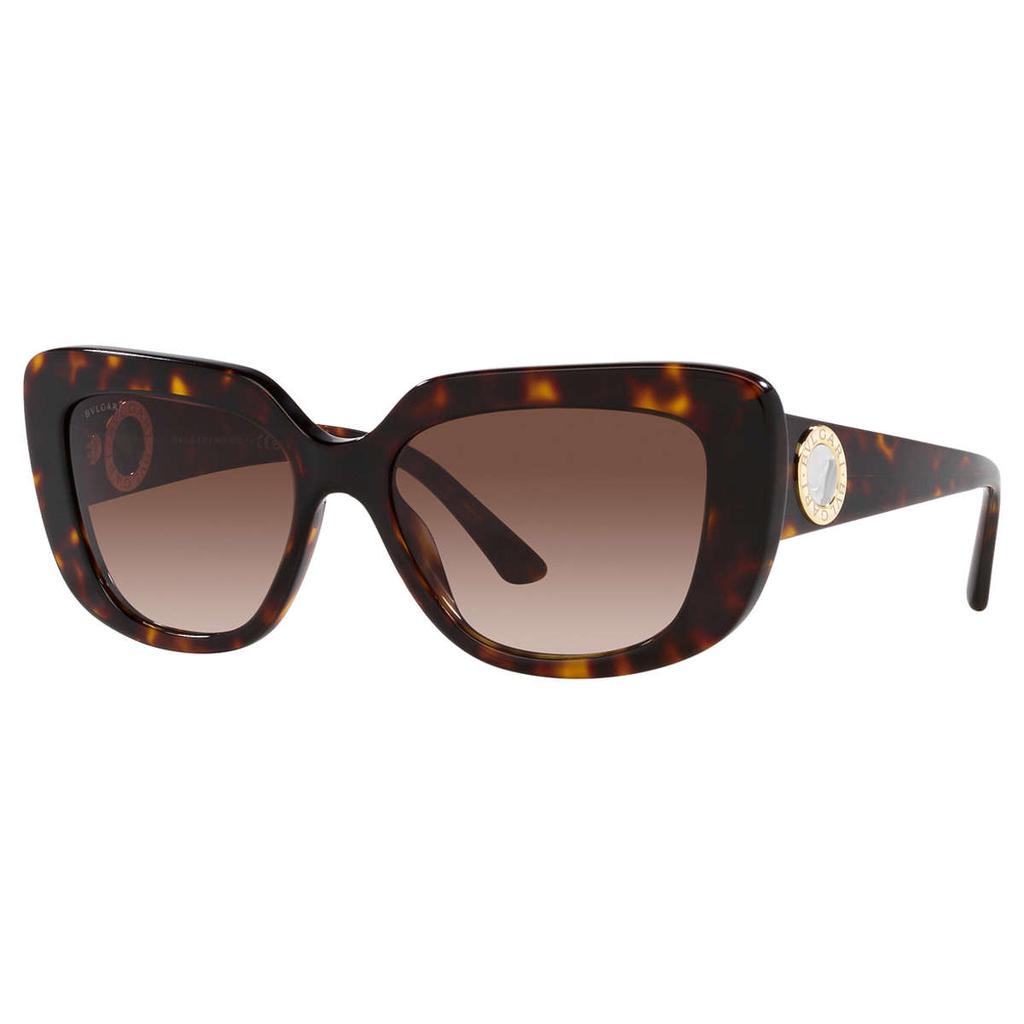 BVLGARI Bulgari Women's Brown Rectangular Sunglasses