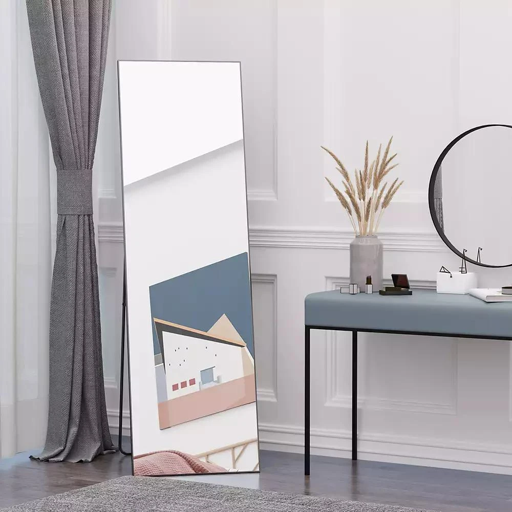 HOMCOM 62.5" Wall Hanging Full Length Mirror, Sding Bathroom Mirror, 3