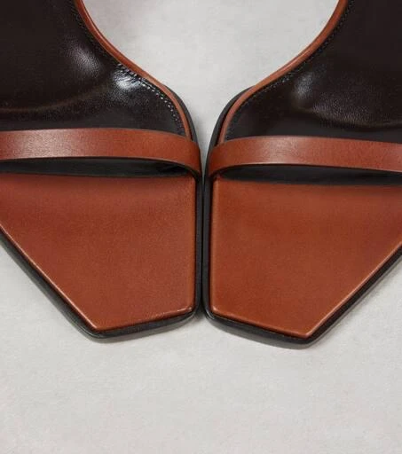 Yves Saint Laurent May 90 leather wedge sandals 5