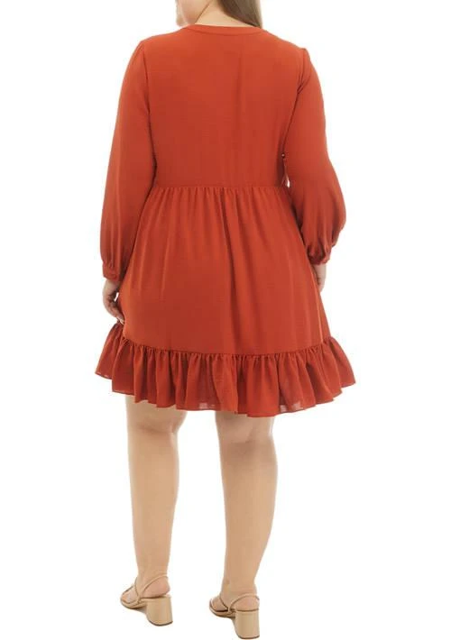 Vince Camuto Camuto Plus Size Blouson Sleeve Tiered Babydoll Dress 2