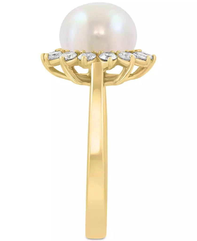 Effy EFFY® Cultured Freshwater Pearl (9mm) 
Diamond (3/8 ct. t.w.) Statement Ring in 14k Yellow Gold 3