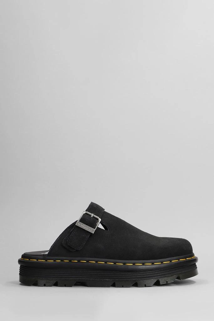 Dr. Martens Zebzag Mule Slipper-mule In Black Suede 1