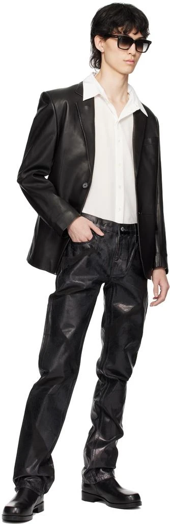 Helmut Lang Black Foiled Jeans 4
