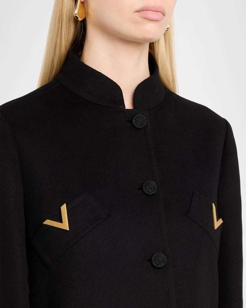 Valentino VLogo Single-Breasted Wool-Cashmere Coat 5