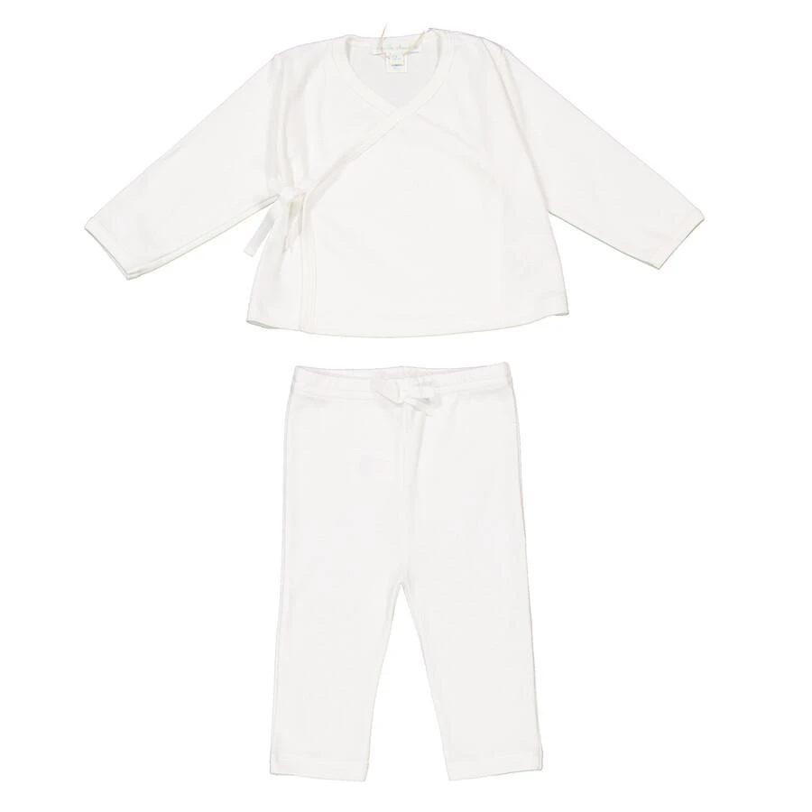 Marie Chantal V-Neck Cotton Two-Piece Set 1