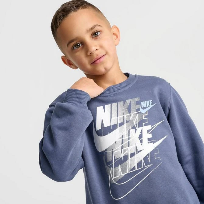 NIKE Little Kids' Nike Futura Fleece Sweatshirt and Jogger Pants Set 5