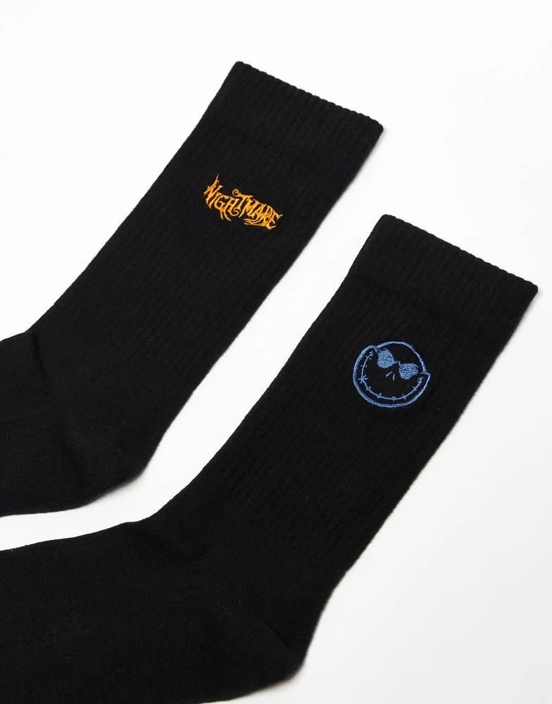ASOS ASOS DESIGN 2 pack Disney Nightmare Before Christmas socks in black 2