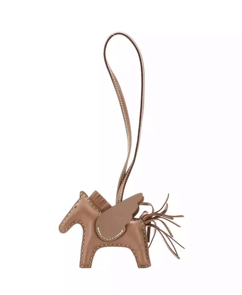 Pre-Owned Hermes PM Monochrome Pegase Rodeo Bag Charm Leather