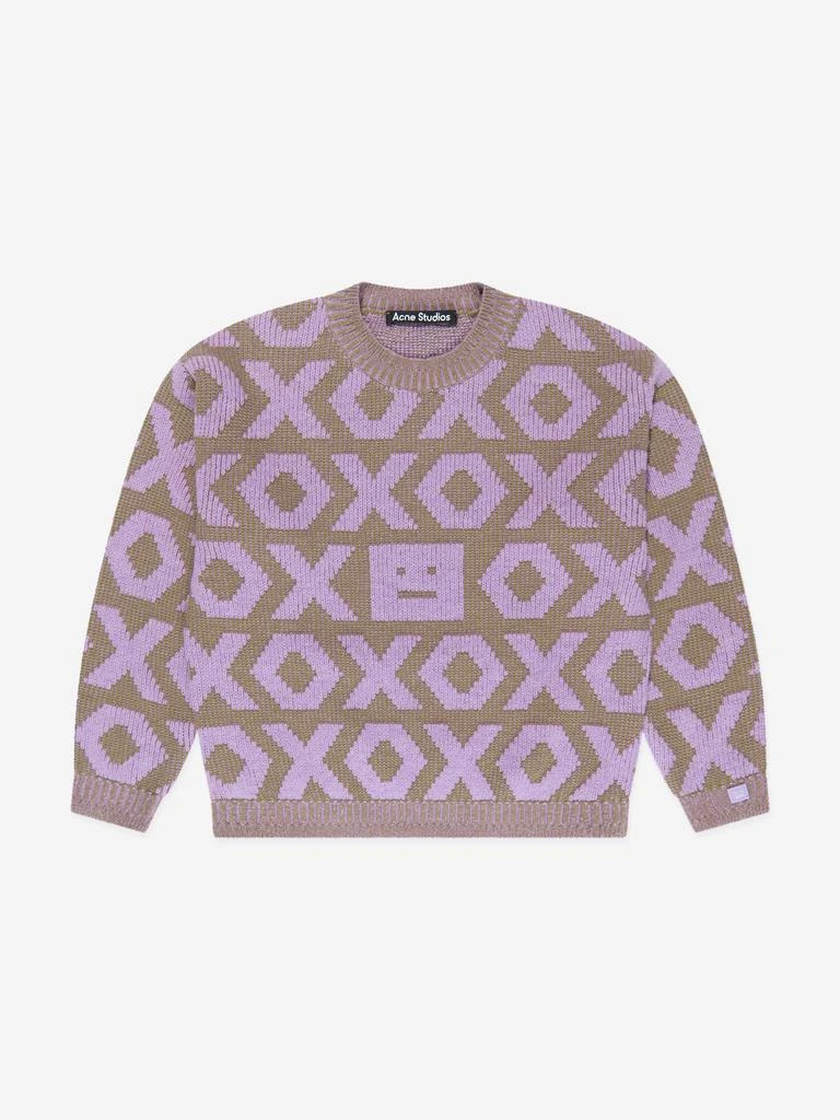 Acne Studios Acne Studios Kids Mini Kozu Jumper in Purple 1