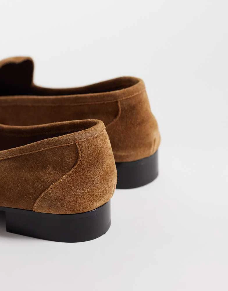 Mango Mango leather loafer with gold hardware in tan 3