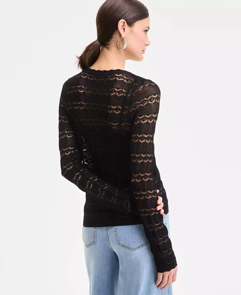 INC International Women's Pointelle Cardigan Sweater, Exclusively at Macy's 4