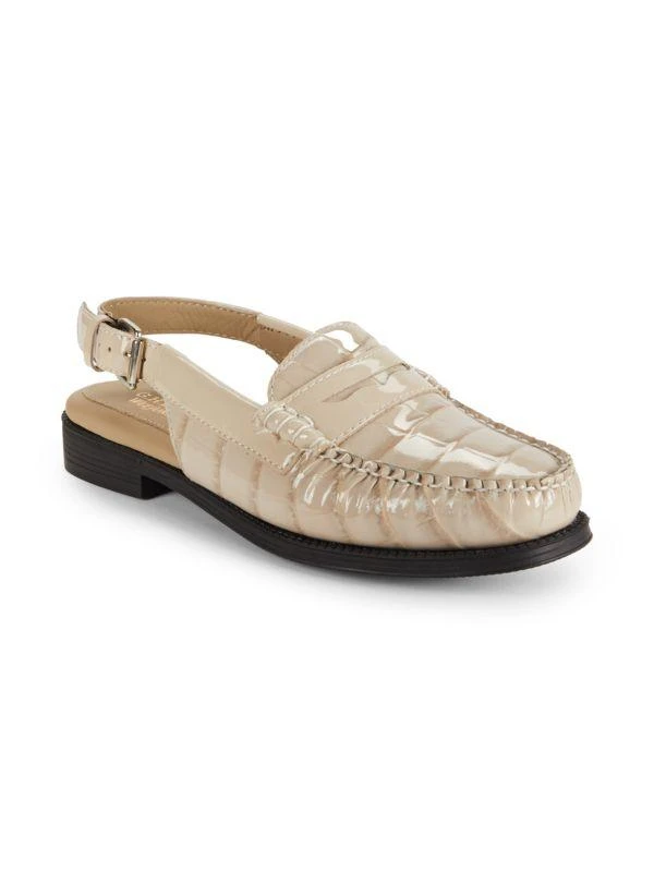 G.H. Bass Whitney Patent Leather Slingback Penny Loafers 2