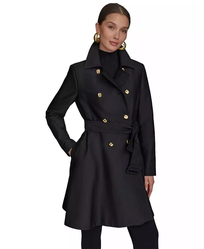 Donna Karan Women's Double-Breasted Skirted Trench Coat 1