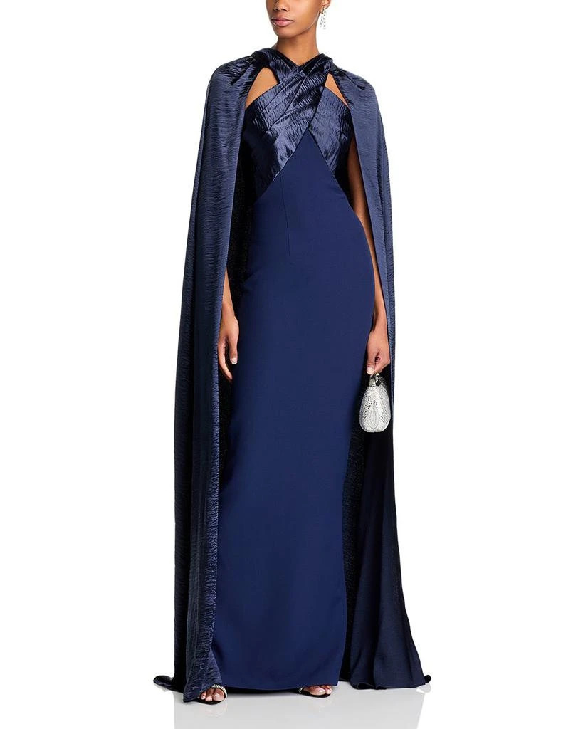 Safiyaa Alara Column Gown & Cape 3